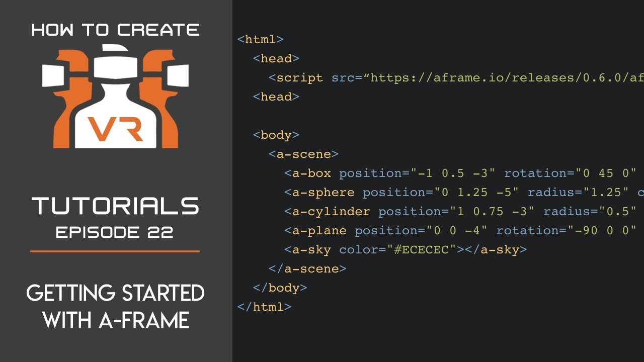 A-Frame WebVR Programming Tutorial Series Part 2