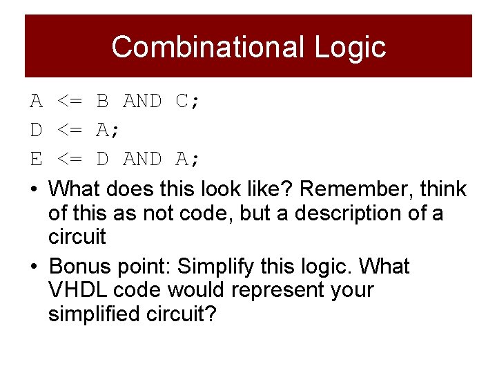 A Tutorial Introduction to VHDL Programming